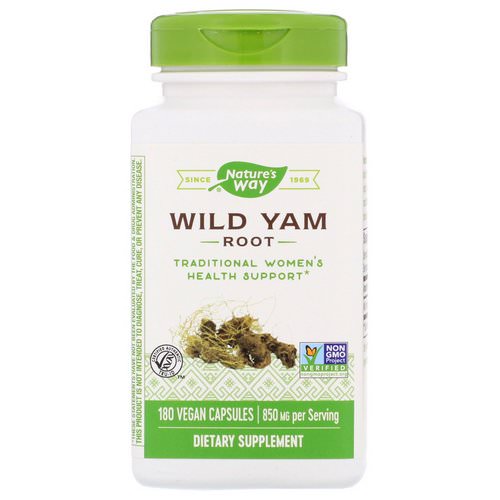 Nature's Way, Wild Yam Root, 850 mg, 180 Vegan Capsules فوائد