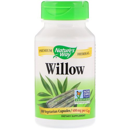 Nature's Way, Willow, 400 mg, 100 Vegetarian Capsules فوائد