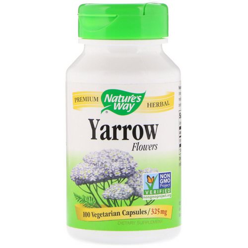 Nature's Way, Yarrow Flowers, 325 mg, 100 Vegetarian Capsules فوائد