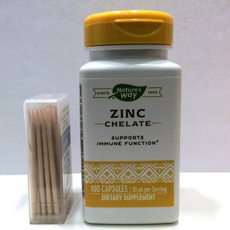 Nature's Way, Zinc Chelate, 30 mg, 100 Capsules