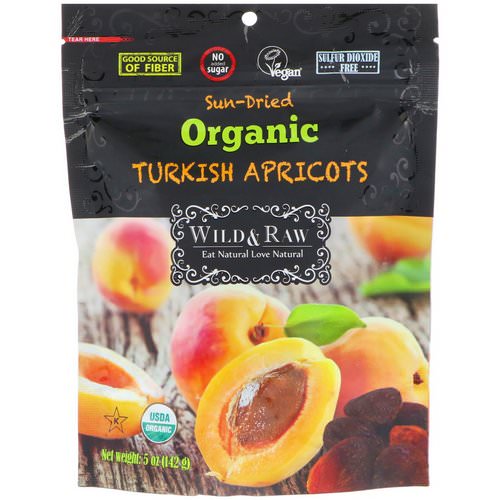 Nature's Wild Organic, Wild & Raw, Sun-Dried, Organic Turkish Apricots, 5 oz (142 g) فوائد