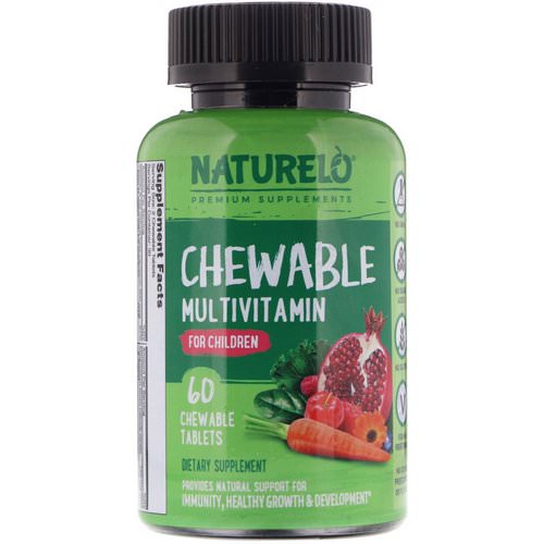 NATURELO, Chewable Multivitamin for Children, 60 Chewable Tablets فوائد
