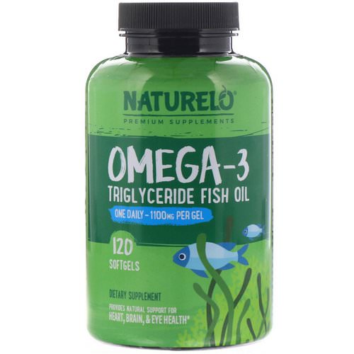 NATURELO, Omega-3 Triglyceride Fish Oil, 1,100 mg, 120 Softgels فوائد
