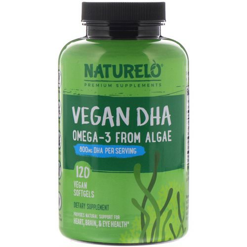 NATURELO, Vegan DHA, Omega-3 from Algae, 800 mg, 120 Vegan Softgels فوائد