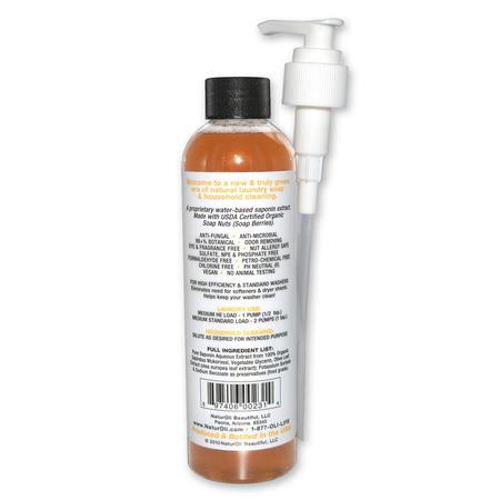 NaturOli, Extreme 18x, Soap Nut / Soap Berry Liquid Detergent & Cleaner, Unscented, 8 oz (237 ml):منزلي, منظف