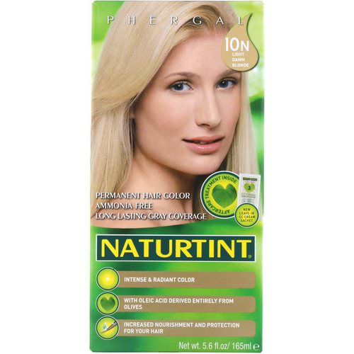 Naturtint, Permanent Hair Color, 10N Light Dawn Blonde, 5.6 fl oz (165 ml) فوائد