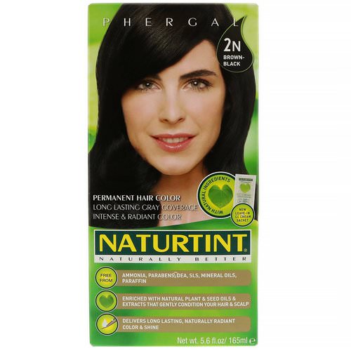 Naturtint, Permanent Hair Color, 2N Brown-Black, 5.6 fl oz (165 ml) فوائد