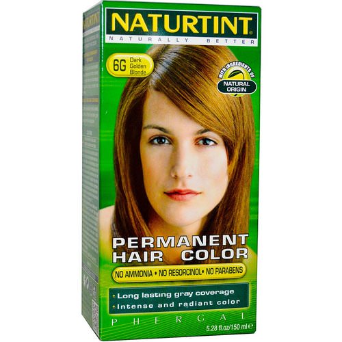 Naturtint, Permanent Hair Color, 6G Dark Golden Blonde, 5.28 fl oz (150 ml) فوائد
