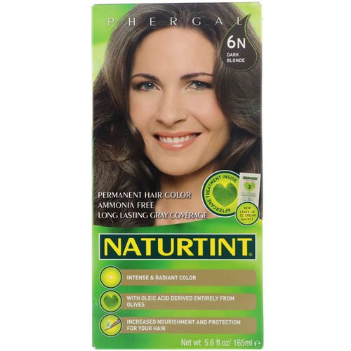 Naturtint, Permanent Hair Color, 6N Dark Blonde, 5.6 fl oz (165 ml) فوائد