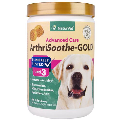NaturVet, ArthriSoothe-GOLD, Advanced Care, Level 3, 180 Soft Chews, 15.2 oz (432 g) فوائد