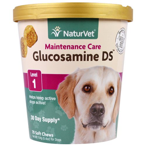 NaturVet, Glucosamine DS, Maintenance Care, Level 1, 70 Soft Chews, 5.4 oz (154 g) فوائد