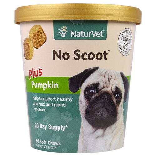 NaturVet, No Scoot for Dogs, Plus Pumpkin, 60 Soft Chews, 6.3 oz (180 g) فوائد