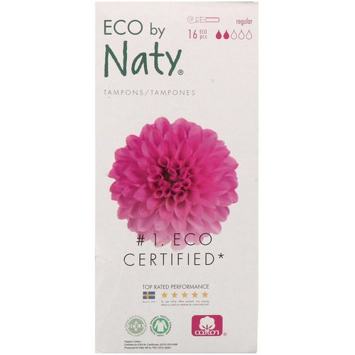 Naty, Tampons with Applicator, Regular, 16 Eco Pieces فوائد