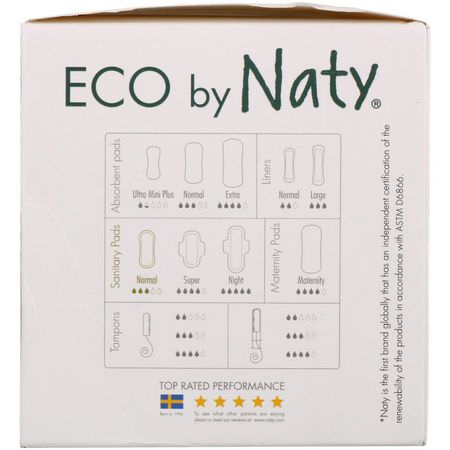 Naty, Thin Pads, Normal, 15 Eco Pieces:,سادات يمكن التخلص منها,سادات أنث,ية