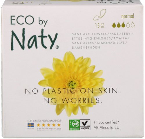 Naty, Thin Pads, Normal, 15 Eco Pieces فوائد