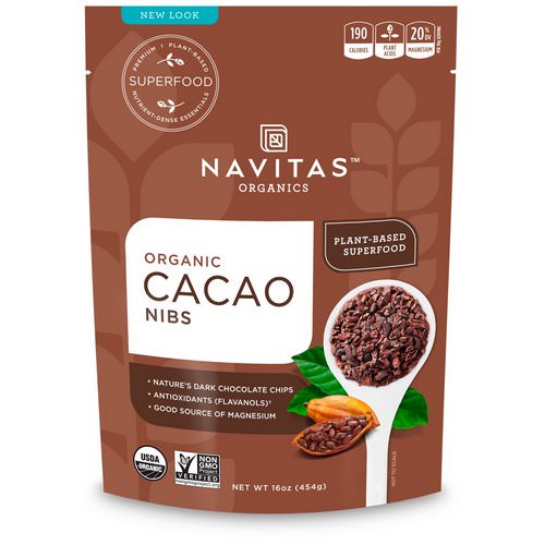 Navitas Organics, Organic, Cacao Nibs, 16 oz (454 g) فوائد