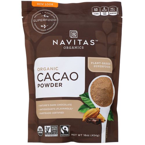 Navitas Organics, Organic Cacao Powder, 16 oz (454 g) فوائد