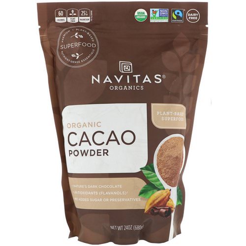Navitas Organics, Organic Cacao Powder, 24 oz (680 g) فوائد