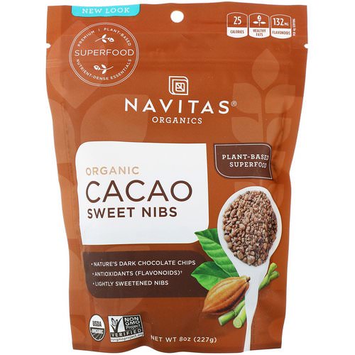 Navitas Organics, Organic Cacao Sweet Nibs, 8 oz (227 g) فوائد