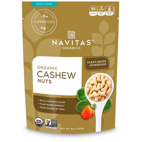 Navitas Organics, Organic Cashew Nuts, 8 oz (227 g) فوائد