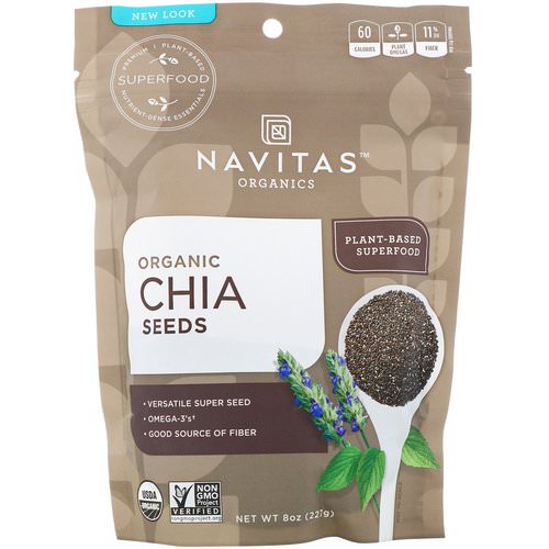 Navitas Organics, Organic Chia Seeds, 8 oz (227 g) فوائد