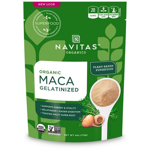 Navitas Organics, Organic Maca, Gelatinized, 4 oz (113 g) فوائد