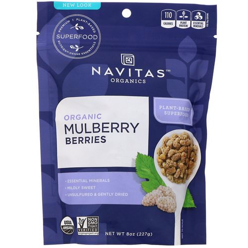 Navitas Organics, Organic Mulberry Berries, 8 oz (227 g) فوائد