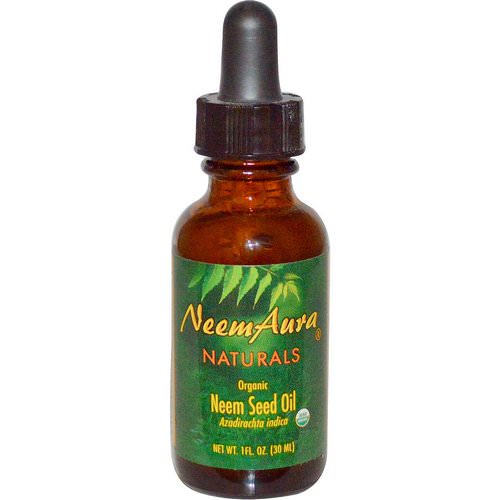 NeemAura, Organic, Neem Seed Oil, 1 fl oz (30 ml) فوائد