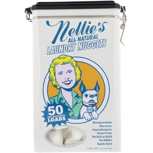 Nellie's, All-Natural, Laundry Nuggets, 50 Loads, 1/2 oz Each فوائد