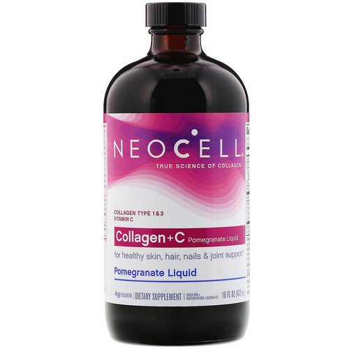 Neocell, Collagen +C Pomegranate Liquid, 4 g, 16 fl oz (473 ml) فوائد