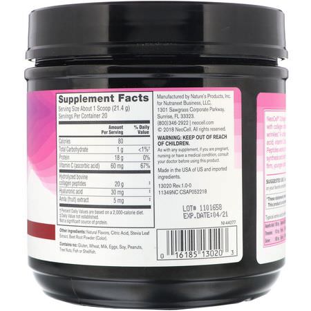 Neocell, Collagen Protein Peptides, Pomagranate Acai, 15.1 oz (428 g):مكملات الك,لاجين, المفصل