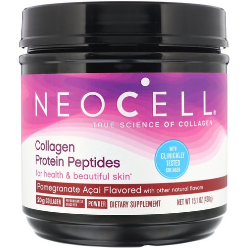 Neocell, Collagen Protein Peptides, Pomagranate Acai, 15.1 oz (428 g) فوائد