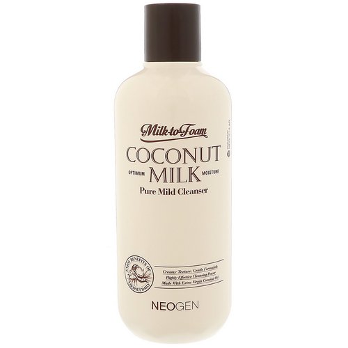 Neogen, Milk to Foam Coconut Milk, Pure Mild Cleanser, 9.9 fl oz (300 ml) فوائد