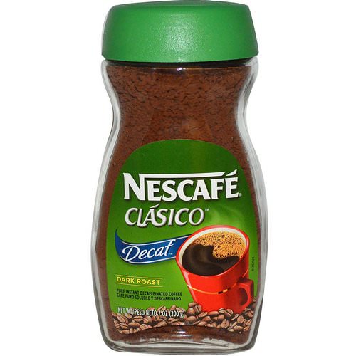 Nescafe, Clasico, Pure Instant Decaffeinated Coffee, Decaf, Dark Roast, 7 oz (200 g) فوائد