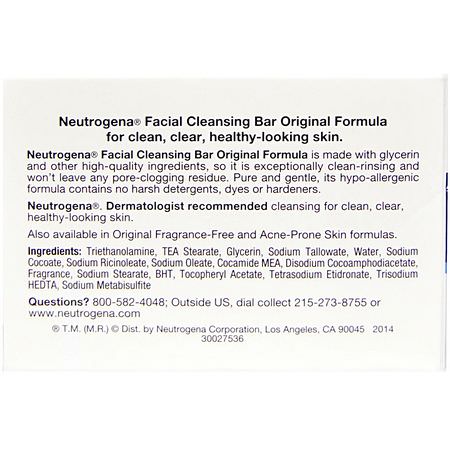 Neutrogena Face Soap - صاب,ن ال,جه, صاب,ن البار, الاستحمام, الحمام