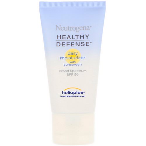 Neutrogena, Healthy Defense, Daily Moisturizer with Sunscreen, Broad Spectrum SPF 50, 1.7 fl oz (50 ml) فوائد