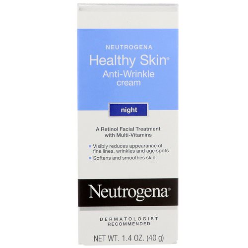 Neutrogena, Healthy Skin, Anti-Wrinkle Cream, Night, 1.4 oz (40 g) فوائد