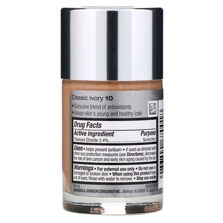 Neutrogena, Healthy Skin Liquid Makeup, SPF 20, Classic Ivory 10, 1 fl oz (30 ml):Liquid Foundation, وجه