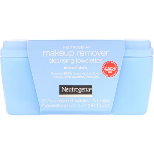 Neutrogena, Makeup Remover Cleansing Towelettes, Ultra-Soft Cloths, 25 Pre-Moistened Towelettes فوائد