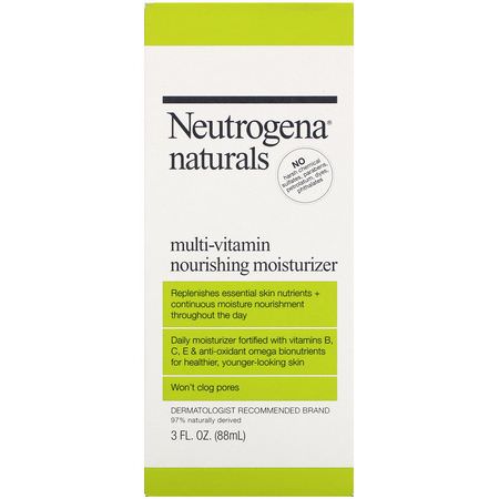 Neutrogena, Neutrogena, Naturals, Multi-Vitamin Nourishing Moisturizer, 3 fl oz (88 ml):الكريمات, مرطبات ال,جه