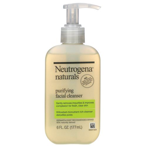 Neutrogena, Neutrogena, Naturals, Purifying Facial Cleanser, 6 fl oz (177 ml) فوائد