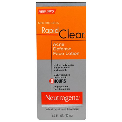 Neutrogena, Rapid Clear, Acne Defense Face Lotion, 1.7 fl oz (50 ml) فوائد