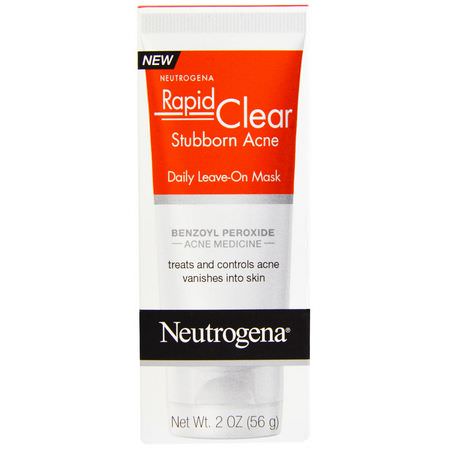 Neutrogena, Rapid Clear, Stubborn Acne, Daily Leave-On Mask, 2 oz (56 g):عيب, أمصال