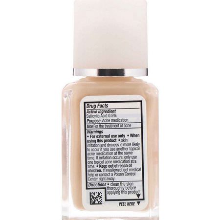 Neutrogena, SkinClearing Oil-Free Makeup, Classic Ivory 10, 1 fl oz (30 ml):عيب, حب الشباب