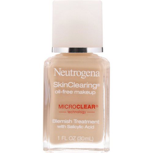 Neutrogena, SkinClearing Oil-Free Makeup, Classic Ivory 10, 1 fl oz (30 ml) فوائد