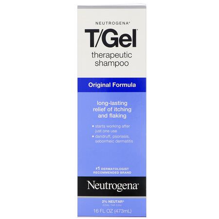 Neutrogena, T/Gel, Therapeutic Shampoo, Original Formula, 16 fl oz (473 ml):الصدفية, علاج الجلد