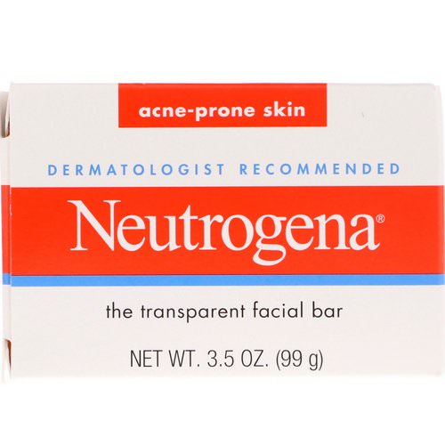 Neutrogena, The Transparent Facial Bar, Acne Prone Skin, 3.5 oz (99 g) فوائد
