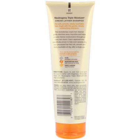 Neutrogena, Triple Moisture, Cream Lather Shampoo, 8.5 fl oz (250 ml):شامب, العناية بالشعر