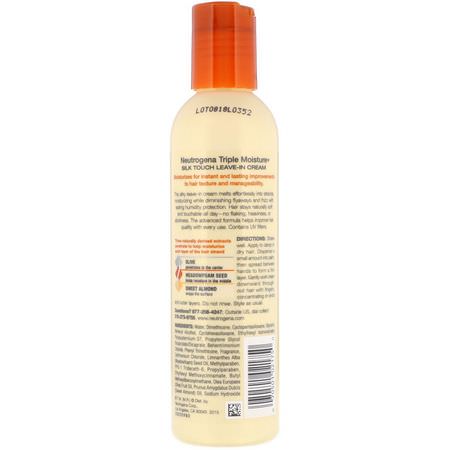 Neutrogena, Triple Moisture, Silk Touch Leave-In Cream, 6 fl oz (177 ml):كريم الشعر, تصفيف الشعر