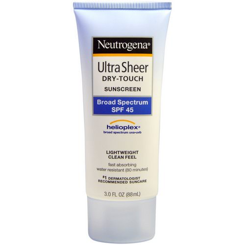 Neutrogena, Ultra Sheer Dry-Touch Suncreen, SPF 45, 3.0 fl oz (88 mL) فوائد